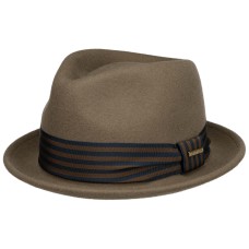 Stetson Player Woolfelt Olive Green Mens Trilby Hat 