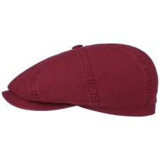 Setson Hatteras Bordeaux Mens Cotton Newsboy Flat Cap Hat