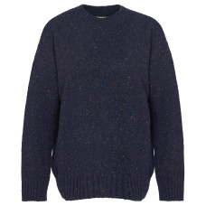 Barbour Lavensdale Ladies Navy Blue Crew Neck Jumper