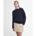 Barbour Lavensdale Ladies Navy Blue Crew Neck Jumper