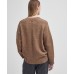 Barbour Lavensdale Ladies Honey Beige Brown Crew Neck Jumper