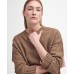 Barbour Lavensdale Ladies Honey Beige Brown Crew Neck Jumper