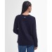 Barbour Burne Ladies Navy Crew Neck Knitted Jumper