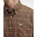 Barbour Henderson Thermo Weave Brushed Twill Stone Beige Checked Tartan Mens Shirt