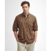 Barbour Henderson Thermo Weave Brushed Twill Stone Beige Checked Tartan Mens Shirt