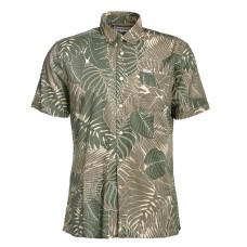 Barbour Cornwall Regular Fit Olive Mens Short Sleeved Shirt