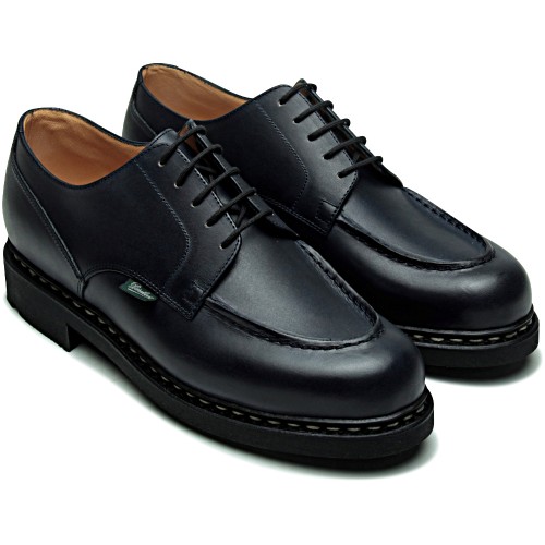 Paraboot Chambord Black Ladies Leather Lace Up Shoes